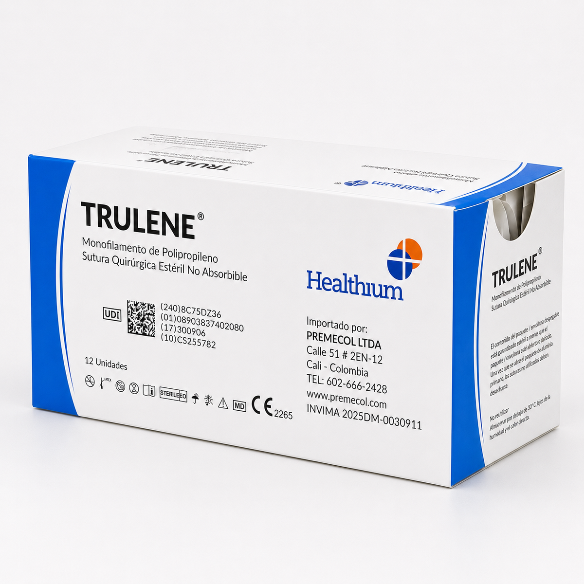 TRULENE BLUE 4-0 45CM 3/8 CIRCLE REVERSE CUTTING 19MM