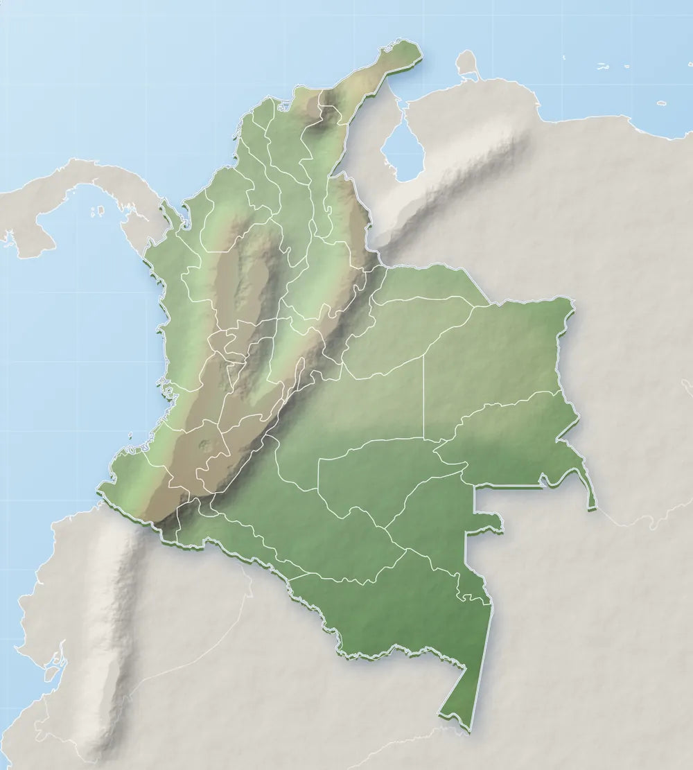 Mapa de Colombia con las ciudades a las que Premecol despacha suturas desde Cali